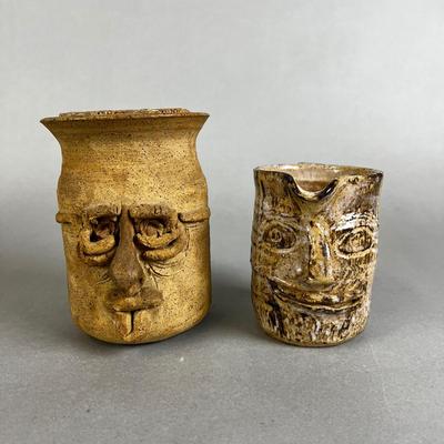 689 Vintage Handcrafted Stoneware Jar & Mug