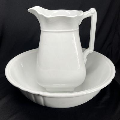 Antique Ironstone Pitcher & bowl