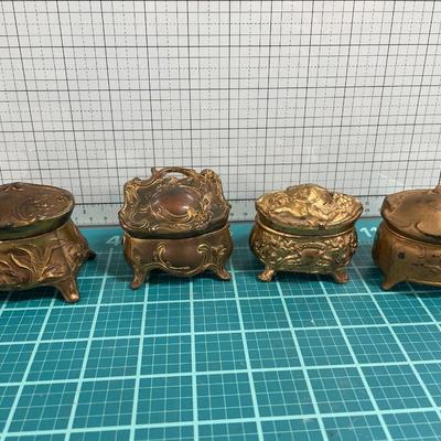 Vintage 4 small jewelry/trinket boxes