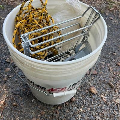 5 gallon Ace bucket of misc tools and hardware