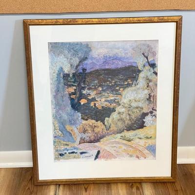 Framed Pierre Bonnard Landscape (S-SS)