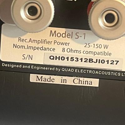 Pair of Quad S-1 Bookshelf Speakers (O-MG)