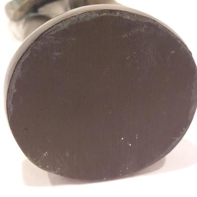 Signed Cobalt Blue Blown Glass Vase & Mother W/ Child Statue (LR-BBL)