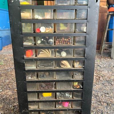 Metal organizer with contents #2