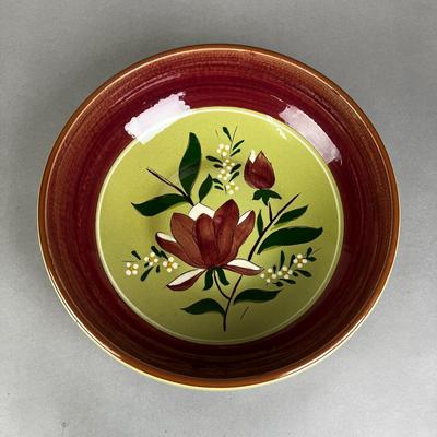 708 Vintage Stangl Magnolia Mixing Bowl & Italian Scalloped Bowls