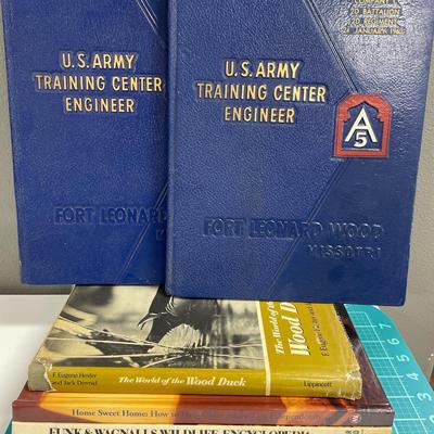 Vintage books about ducks and army engineering