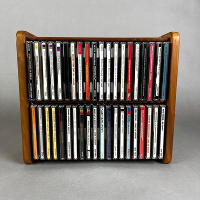 716 Mid-Century CD Shelf w/CDs