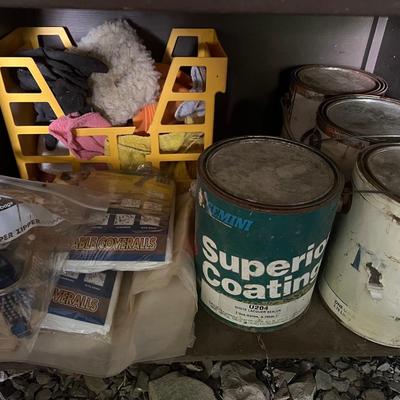 Cubby of paint/stain and supplies #3