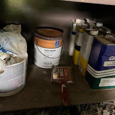 Cubby of paint/stain and supplies #4