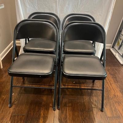 Four Folding Metal Padded Seats (O-MG)