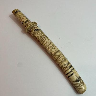 Antique Meiji Period Japanese Carved Bone/Ivory 9-1/4