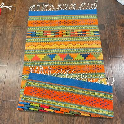 Two Bold and Colorful Woven Rugs (K-SS)