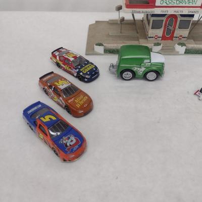 Hallmark Hometown America Drive-In Figurine and Collection of Miniature Cars (#41)