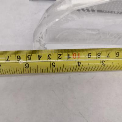 Glass Sturgis Rally Motorcycle and American Flag Design Paperweight with Lighted Display Platform (#45)