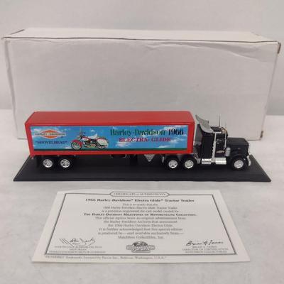 Harley Davidson 1966 Electra Glide Tractor Trailer with COA and Original Box (#49)