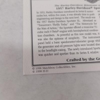 Harley Davidson 1957 Sportster Tractor Trailer with COA and Original Box (#53)