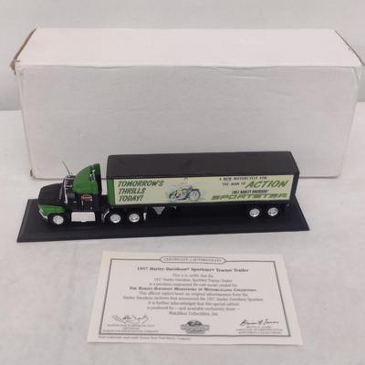 Harley Davidson 1957 Sportster Tractor Trailer with COA and Original Box (#53)