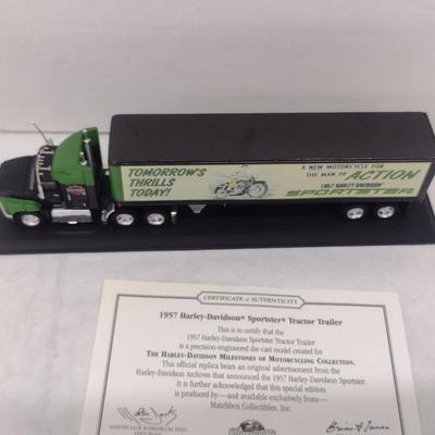 Harley Davidson 1957 Sportster Tractor Trailer with COA and Original Box (#53)