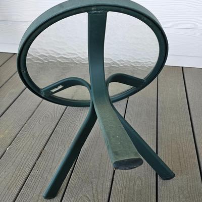 Tropitone Green/White Patio Rockers, Foot Stools & Table (OP-JS)