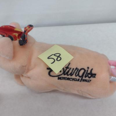 Collection of Harley Davidson Collectibles- Mug, Beanie Pig, Pewter Train, Shot Glass (#58)