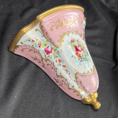 French porcelain wall pocket