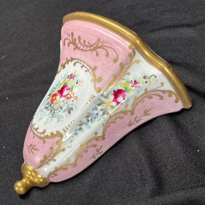 French porcelain wall pocket