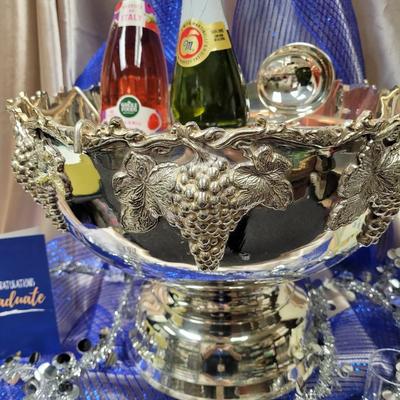 Silver Punch Bowl and Wine Cooler