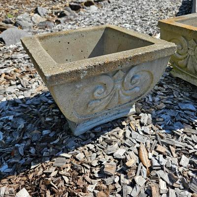 Pair of Concrete Garden Planters (OY-JS)