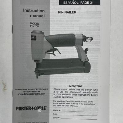 Porter Cable Pneumatic Pin Nailer