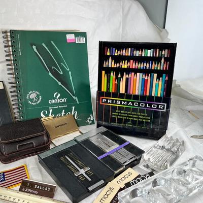 Drawing and Office set of Prismacolor pencils Sketchpad