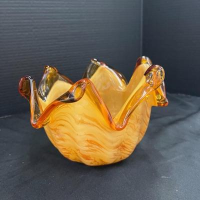 Spectacular Murano Art Glass Sunflower Bowl