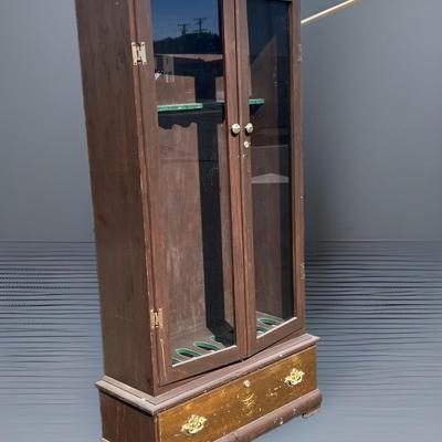 Vintage ammunition Wood Cabinet