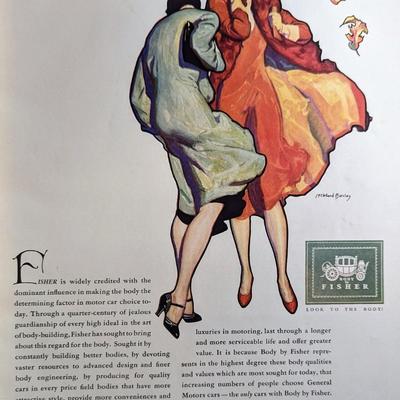 Original vintage copy of Vogue Magazine Oct 13, 1930 George LePape cover art
