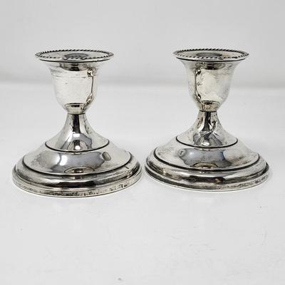 Sterling Silver Candlestick Holders 3.5