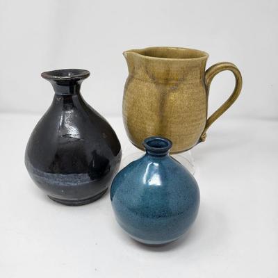 Pottery Trio Mt. St. Helen's Ash Glaze & More