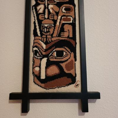 Native Needlepoint Wall Art Trio
