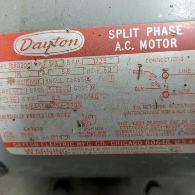 Dayton Split Phase A.C. Motor Model 6K030C Bench Grinder