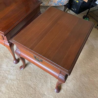 Solid Cherry Wood Queen Anne End / Side Tables
