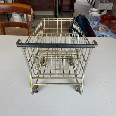 Vintage Metal Miniature Shopping Cart