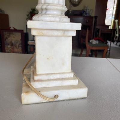 Vintage Pair of Neoclassical Marble Table Lamps