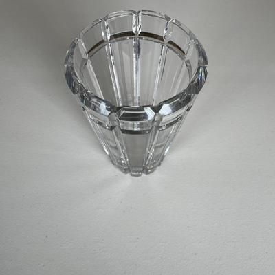 Mikasa Heavy Prism Glass Vase Reflective Reflections Pattern