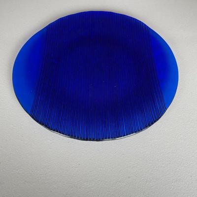 Set of Blue Plates / Serving Dish
