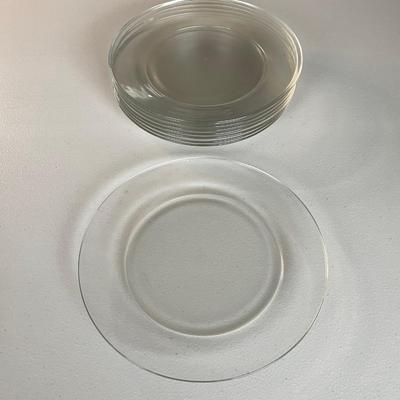 Vintage Arcoroc France Clear Luncheon Plates 