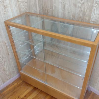 Vintage Waddell Wood and Glass Display Case