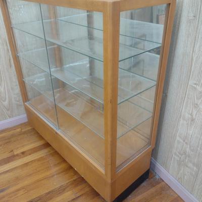 Vintage Waddell Wood and Glass Display Case