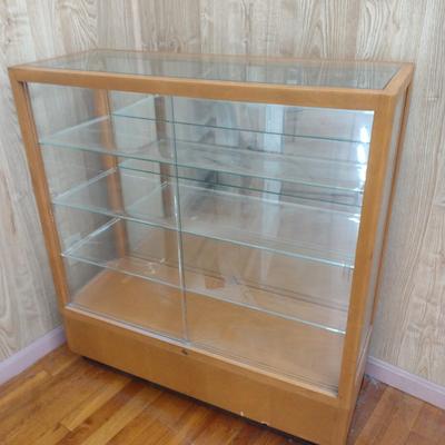 Vintage Waddell Wood and Glass Display Case