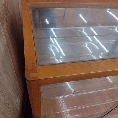 Vintage Waddell Wood and Glass Display Case