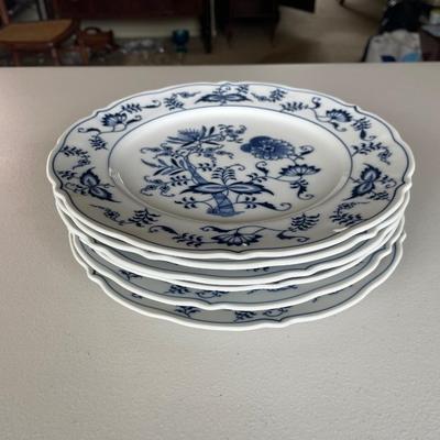 Vintage Blue Danube Porcelain Scalloped Salad Plates