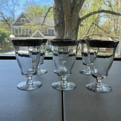 Tiffin-Franciscan Rambler Rose Clear Stem Water / Juice Glasses