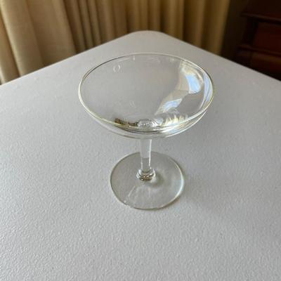 Set of 6 Vintage Champagne Crystal Glasses